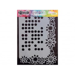 Dylusions Stencil Dotted Flower 9x12 by Crafters Workshop *